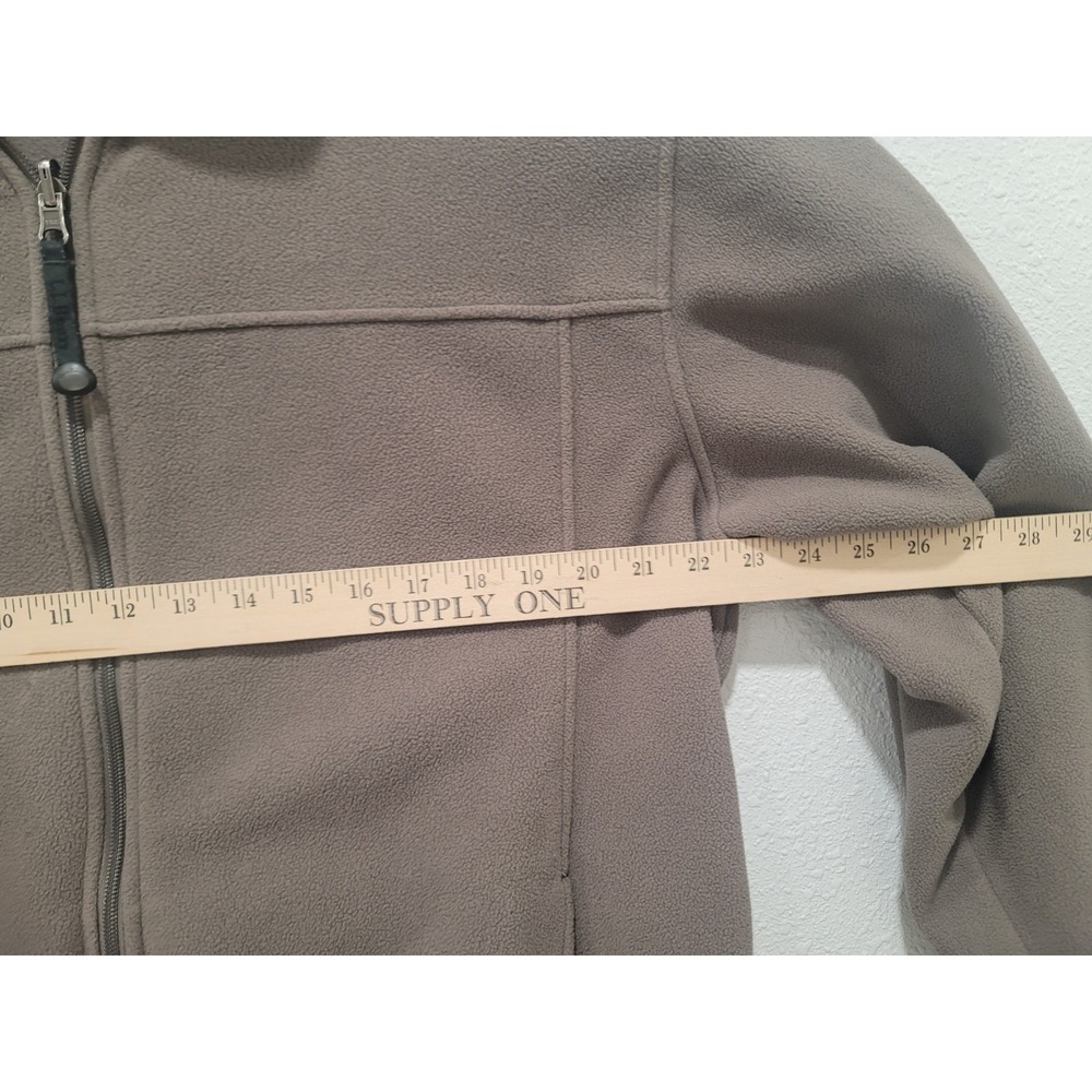 LL Bean Polartec Fleece Jacket Mens Large Tall Brown Full Zip Outdoor Pullover - Picture 4 of 10